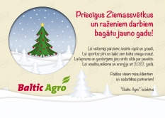 Priecīgus Ziemassvētkus un raženiem darbiem bagātu Jauno gadu!